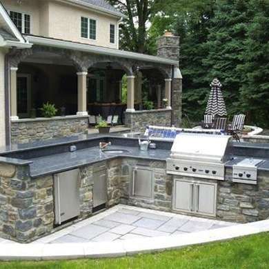 Stone Veneers 10 Rock Solid Looks For Your Walls Outdoor Kitchen Design Layout Outdoor Kitchen Design, Stone Wall Outdoor Kitchen