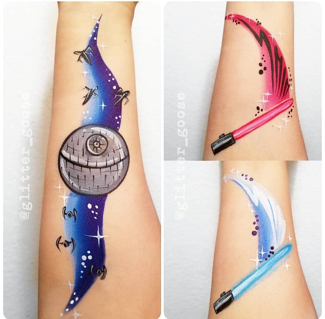 Star Wars One Stroke Face Paint design ideas Star Wars One Stroke Face Paint design ideas