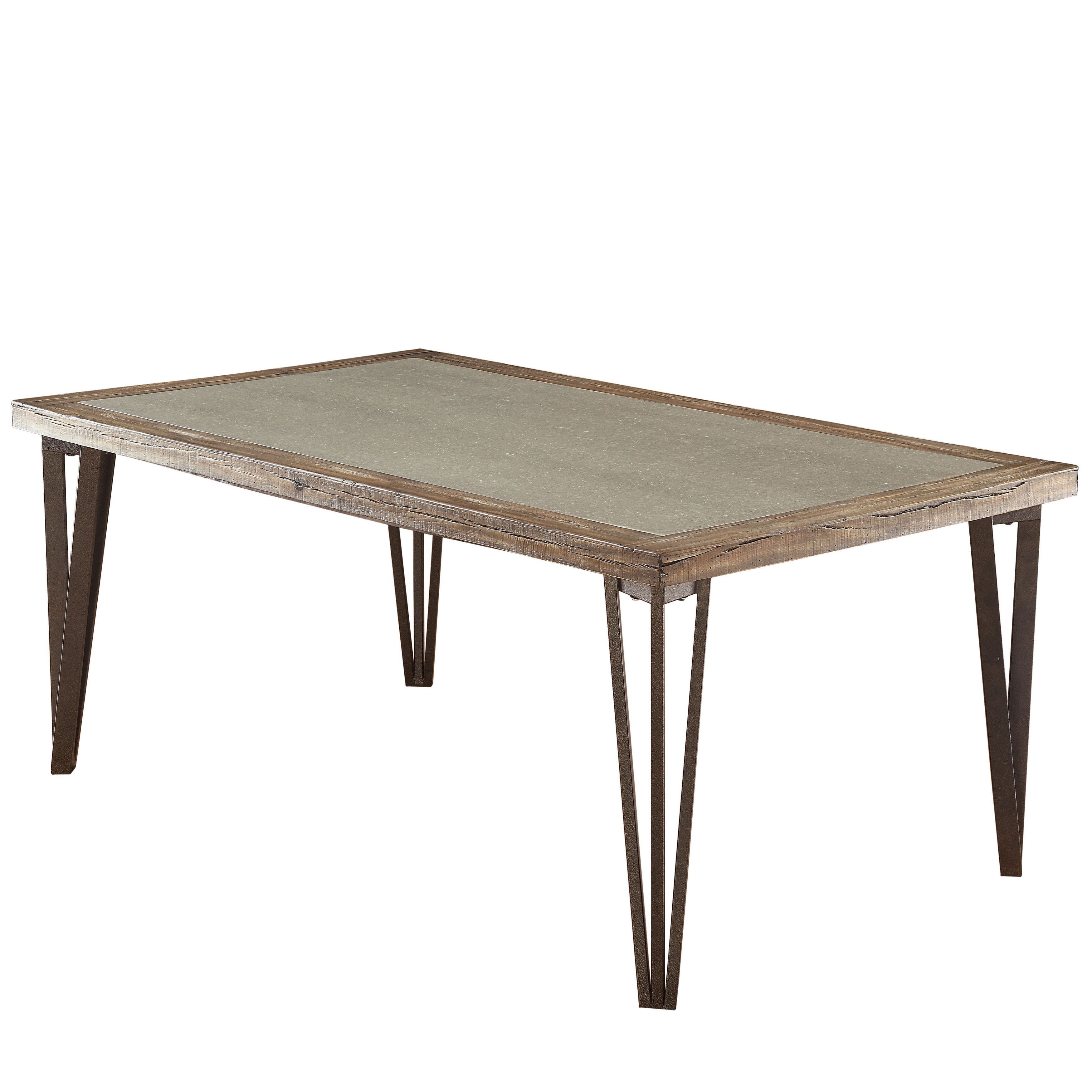Furniture Of America Hailey Rustic Weathered Elm Stone Top Dining Furniture Of America Hailey Rustic Weathered Elm Stone Top Dining
