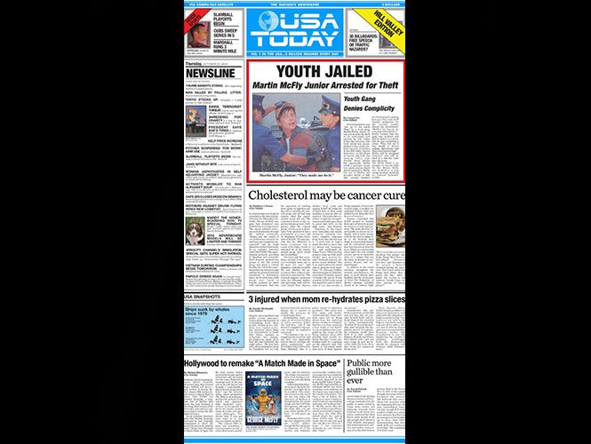 El 'USA Today' replica la portada de 'Volver al Futuro II' Volver al El 'USA Today' replica la portada de 'Volver al Futuro II' Volver al