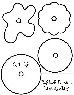 Felt Donut Templates Too Cute Perfect For A Kitchen Garland
