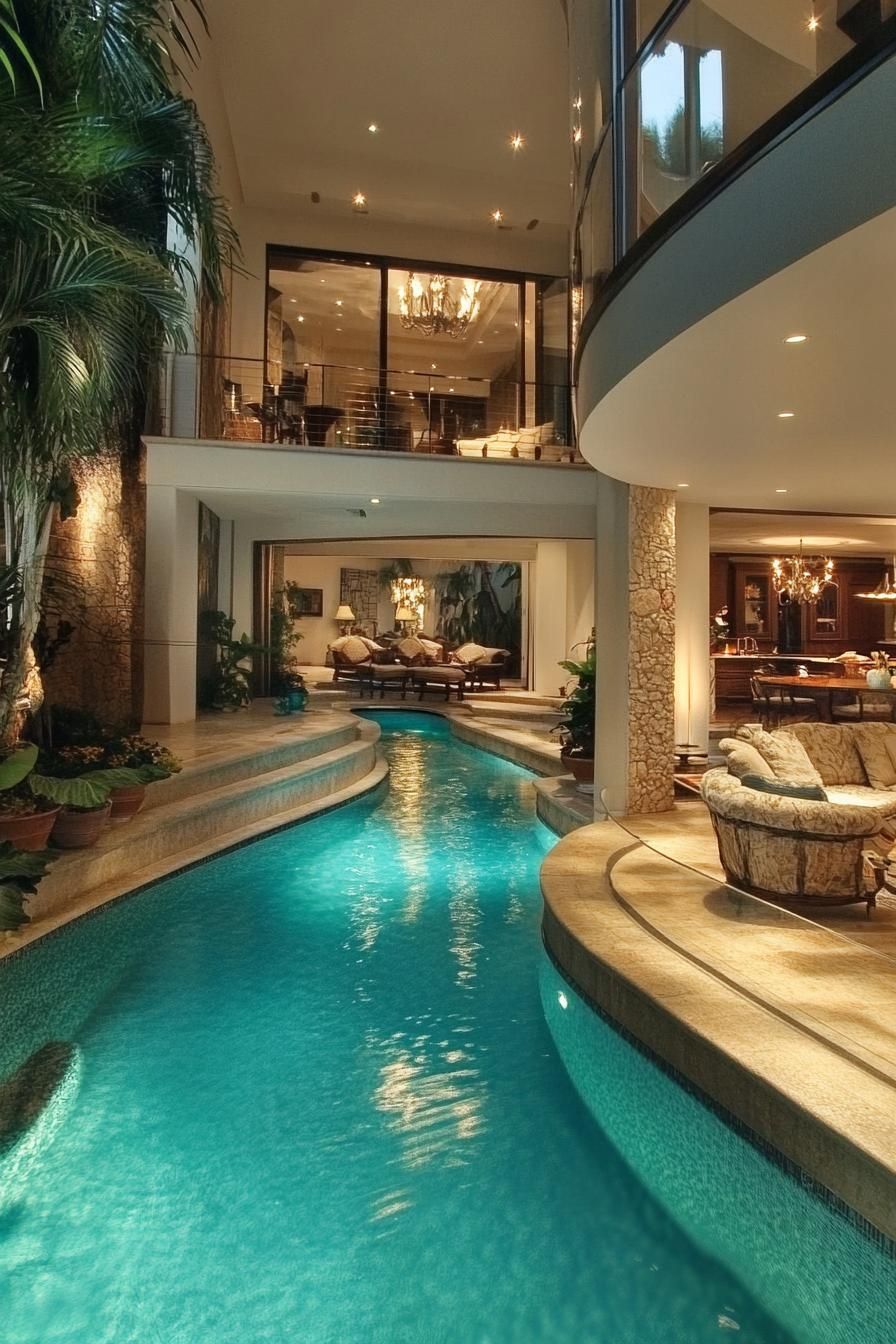 Luxury Mansion With Large Pool Spanning Outdoor And Indoor Get Ready Luxury Mansion With Large Pool Spanning Outdoor And Indoor Get Ready