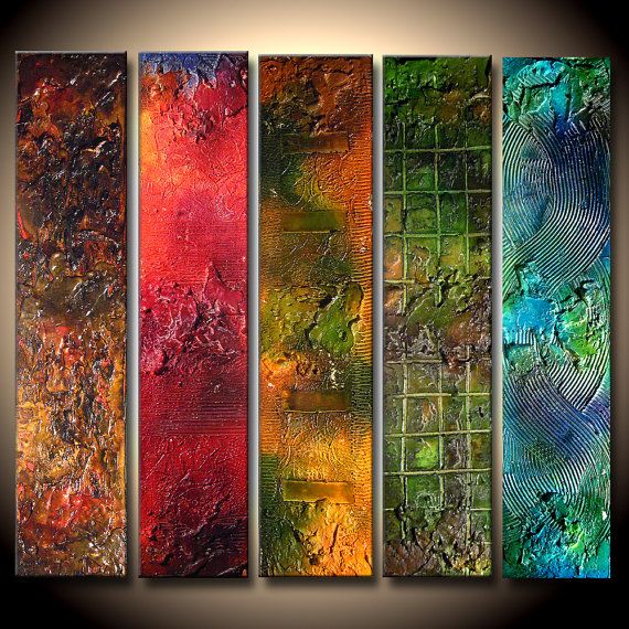 Original Large Textured Colorful Abstract Painting Original Large Textured Colorful Abstract Painting