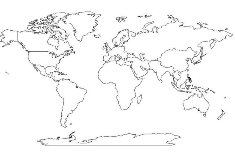 world map blank - Google zoeken | World map printable, Bujo bullet ...