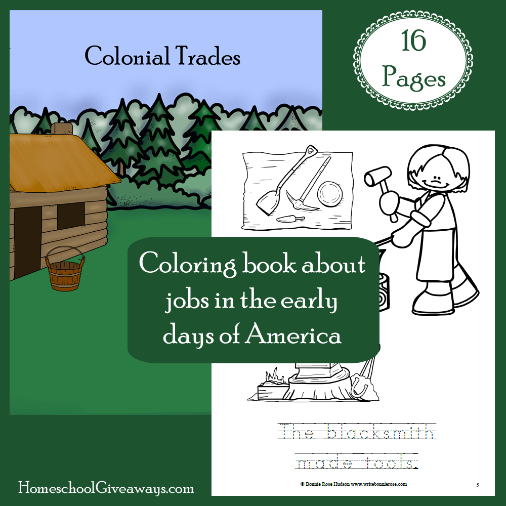 FREE Colonial Life Coloring Book (With images) Colonial