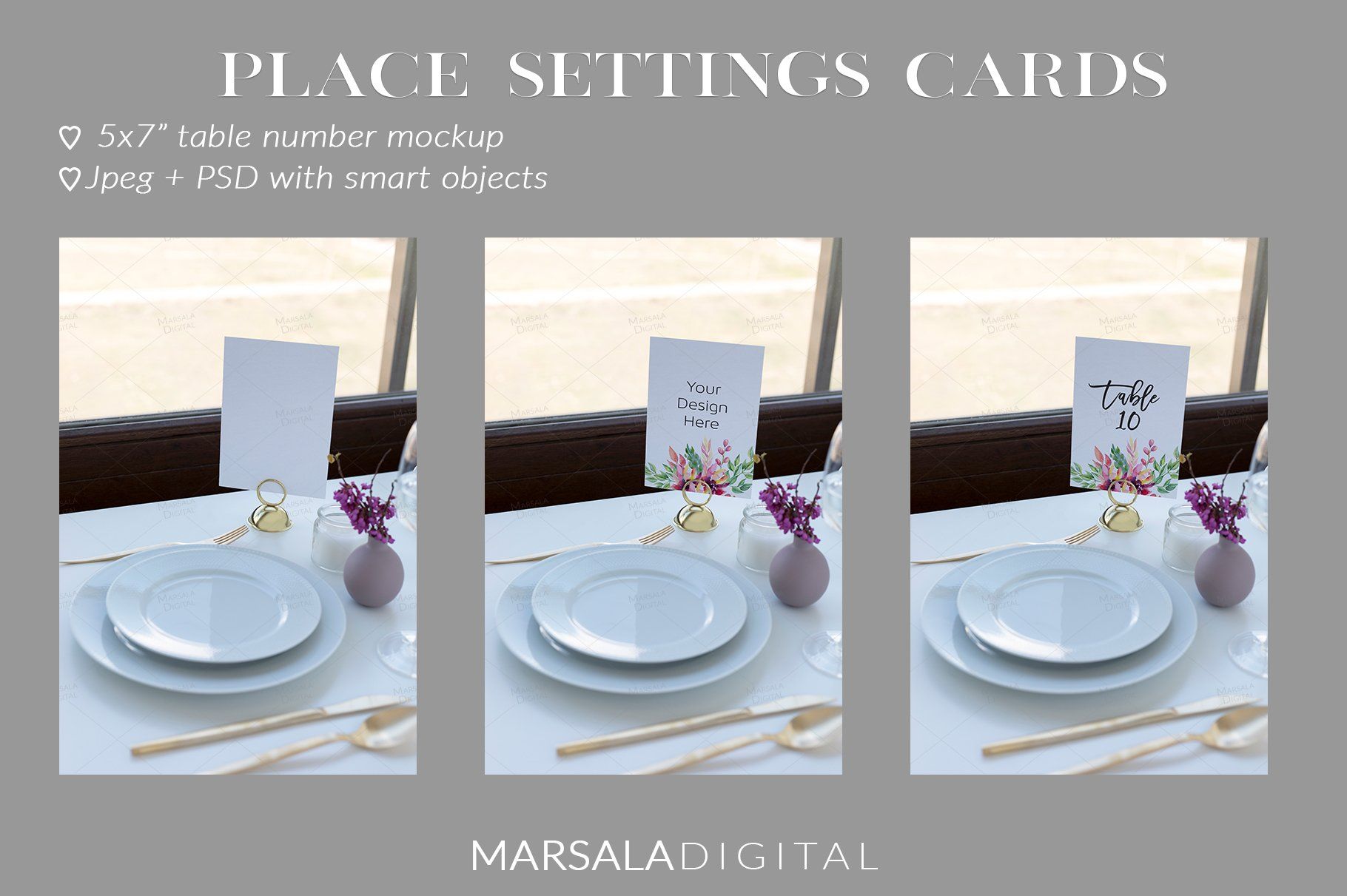 Download Spring Wedding Mockup Bundle | Spring wedding, Place setting cards, Table numbers