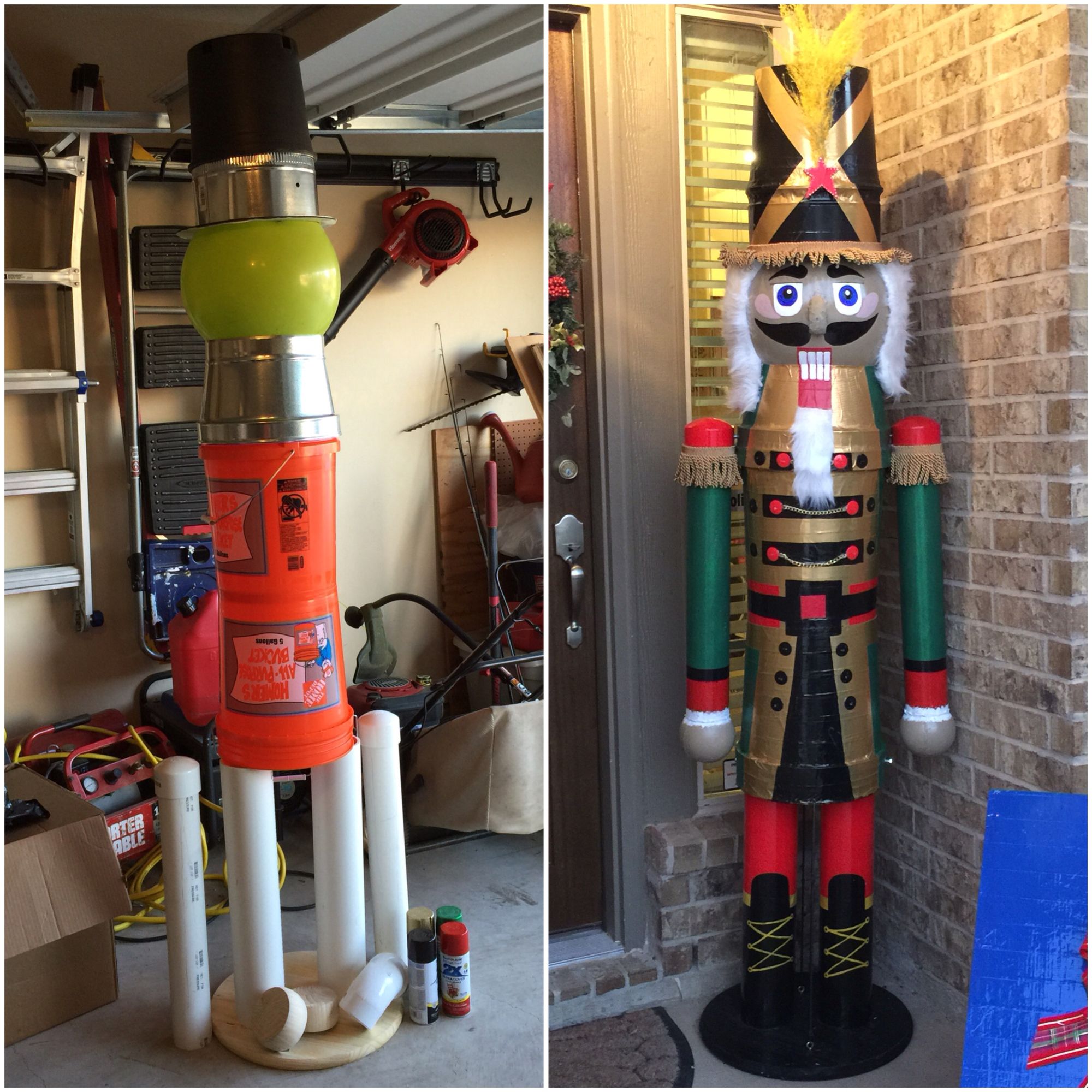 DIY GIANT NUTCRACKER Outdoor Christmas Decorations Christmas 