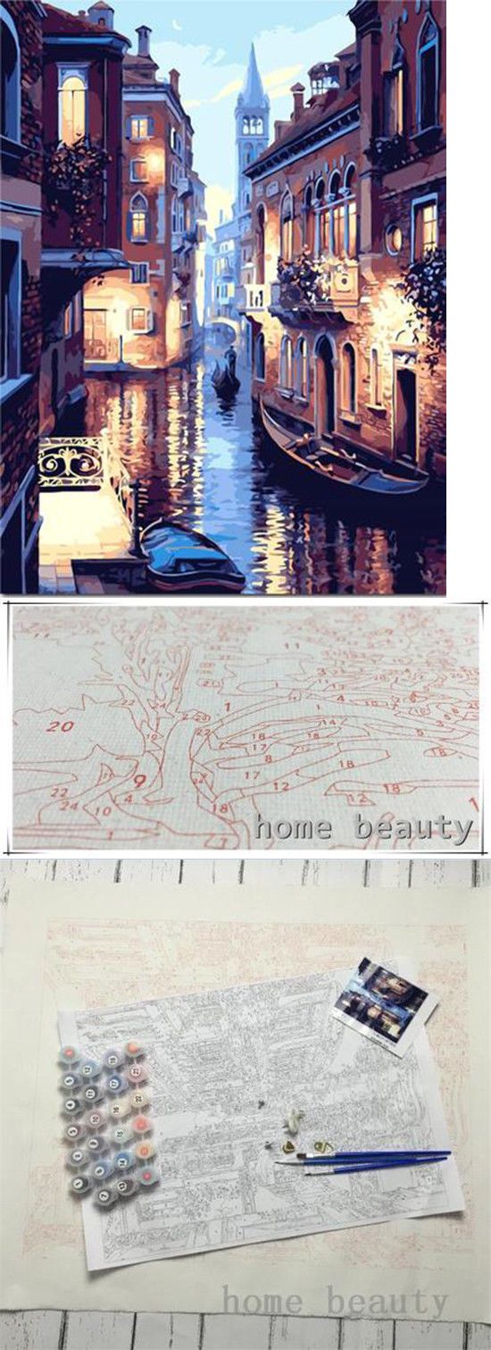 Van-Go Paint By Number Kit Gondola Night