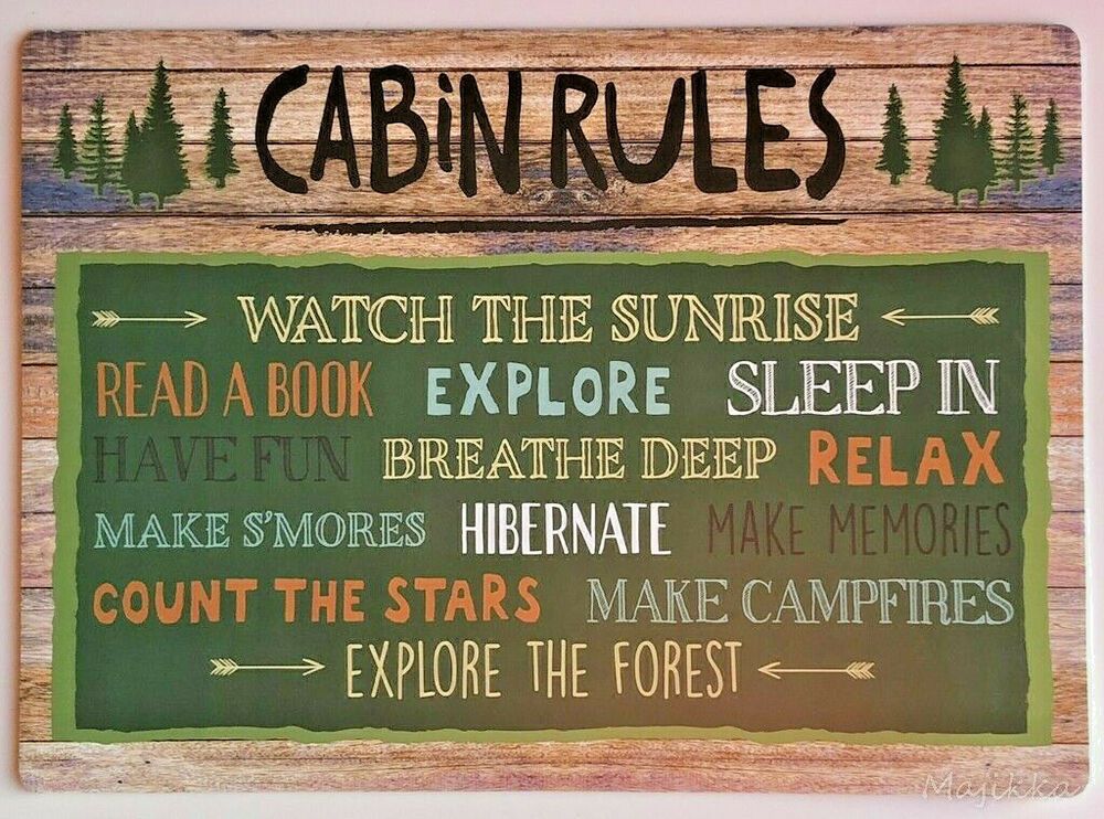 Cabin Rules Placemats Set of 4 Vinyl Log Cabin Camp Hunting Lake Lodge Cabin Rules Placemats Set of 4 Vinyl Log Cabin Camp Hunting Lake Lodge