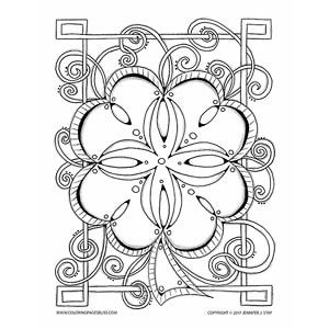 Celtic Clover Mandala Coloring Page Look At All Those Fun Curling Tendrils Just Waiting For You To Color Them The Spaces In Make Perfect Spots