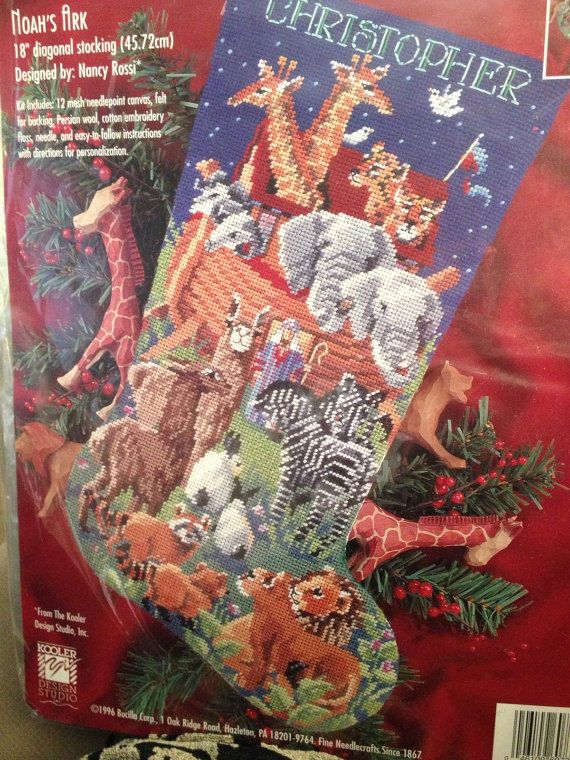 Vintage Bucilla Needlepoint STOCKING Kit by LydiaandCompany, $110.00