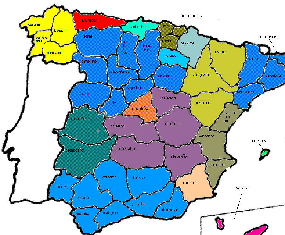 Dibujo Mapa Gentilicios Gif 982 808 Pixels Gentilicios Juegos De Lenguaje Historia De La Literatura
