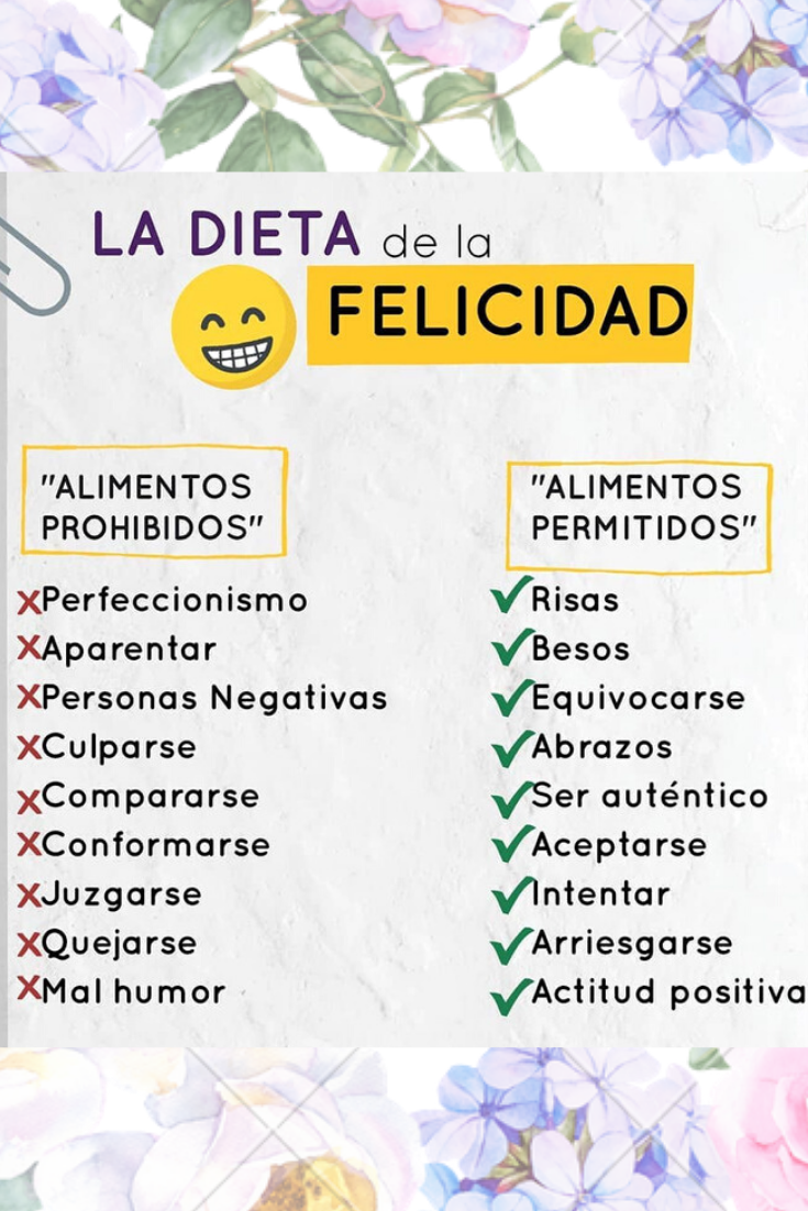 La Dieta De La Felicidad Alimentos Prohibidos Y Permitidos Felicidad Dietas Dieta