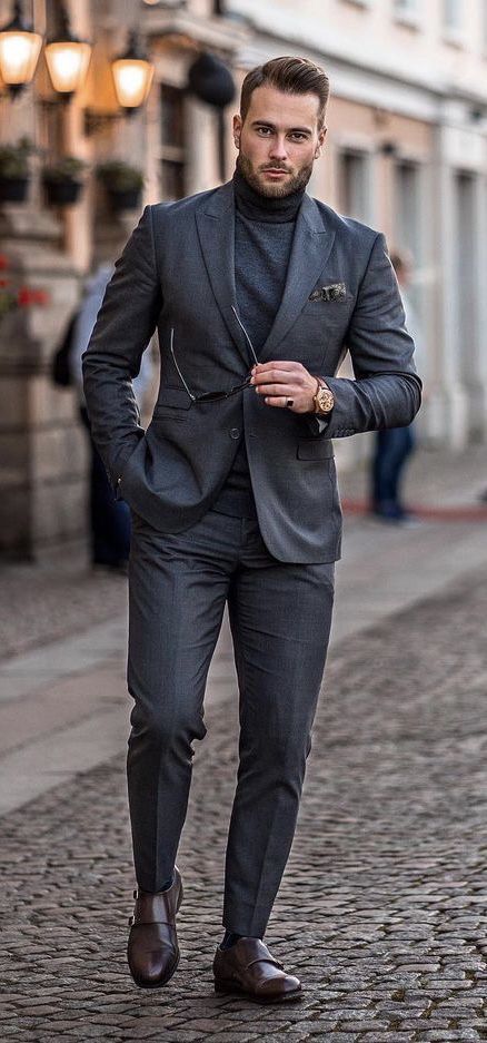 Charcoal Gray Suit Stylish Business Outfits Mens Outfits Mens