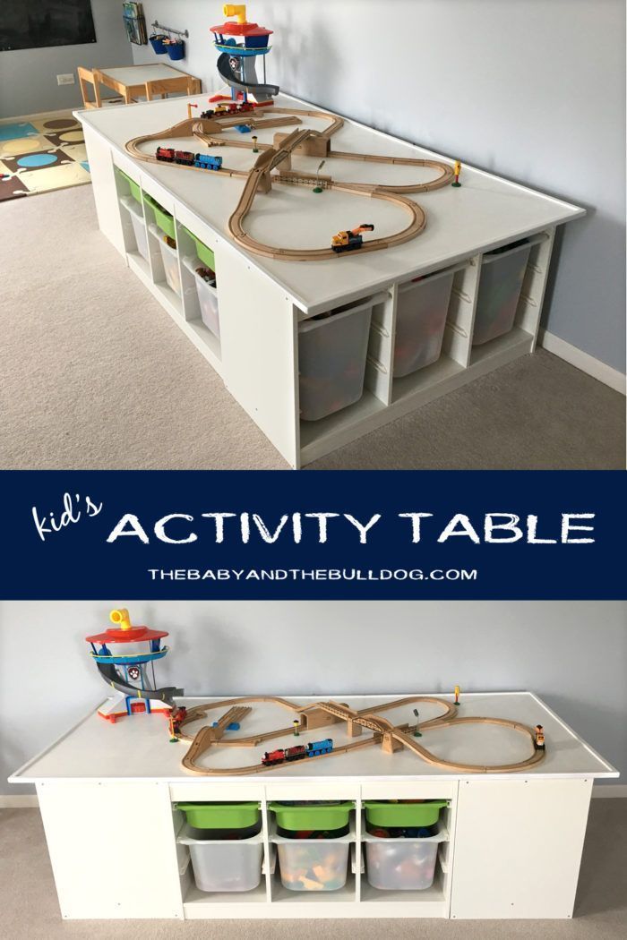 DIY Kid's Activity Table | Ikea Trofast Hack Perfect for An Ikea Hack Train & Activity Table in 2020 | Train activity