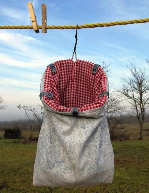 Granny S Clothespin Bag Treadle Sewn Of Recycled Denim Clothes Pin Granny S Clothespin Bag Treadle Sewn Of Recycled Denim