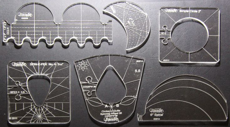 Quilting Template 6pc Sampler For Domestic Or Long Arm Ruler Foot Quilting Template 6pc Sampler For Domestic Or Long Arm Ruler Foot Qu Www Sewsteady