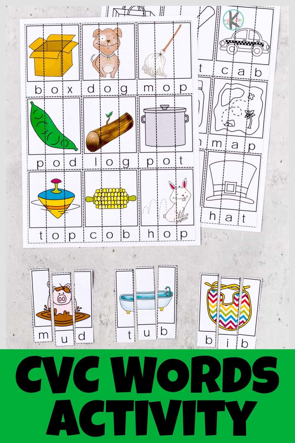 Make learning to read fun with these super cute, cvc word puzzles free printable. Print pdf file and print template in color or black and white to practice building cvc words one sound at a time. These cvc word puzzles are such a fun way to start sounding out words and reading with preschool, pre-k, kindergarten, and first grade students. Use this cvc words activity to make working on phonics skills FUN! Phonics Puzzles, Phonics Centers, Phonics Games, Jolly Phonics, Kindergarten Learning, Word Puzzles, Phonics Cvc Words, Literacy Games, Word Building Activities