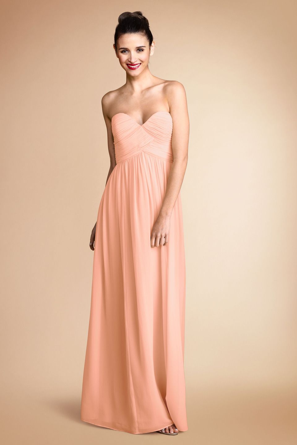 Strapless Long Prom Dresses Pastel Colors Bridesmaids Strapless Long Prom Dresses Pastel Colors Peach Bridesmaid
