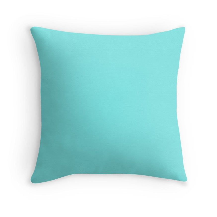 Aqua Belle Aqua Blue Solid Color' Throw Turquoise throw pillows Colorful aqua