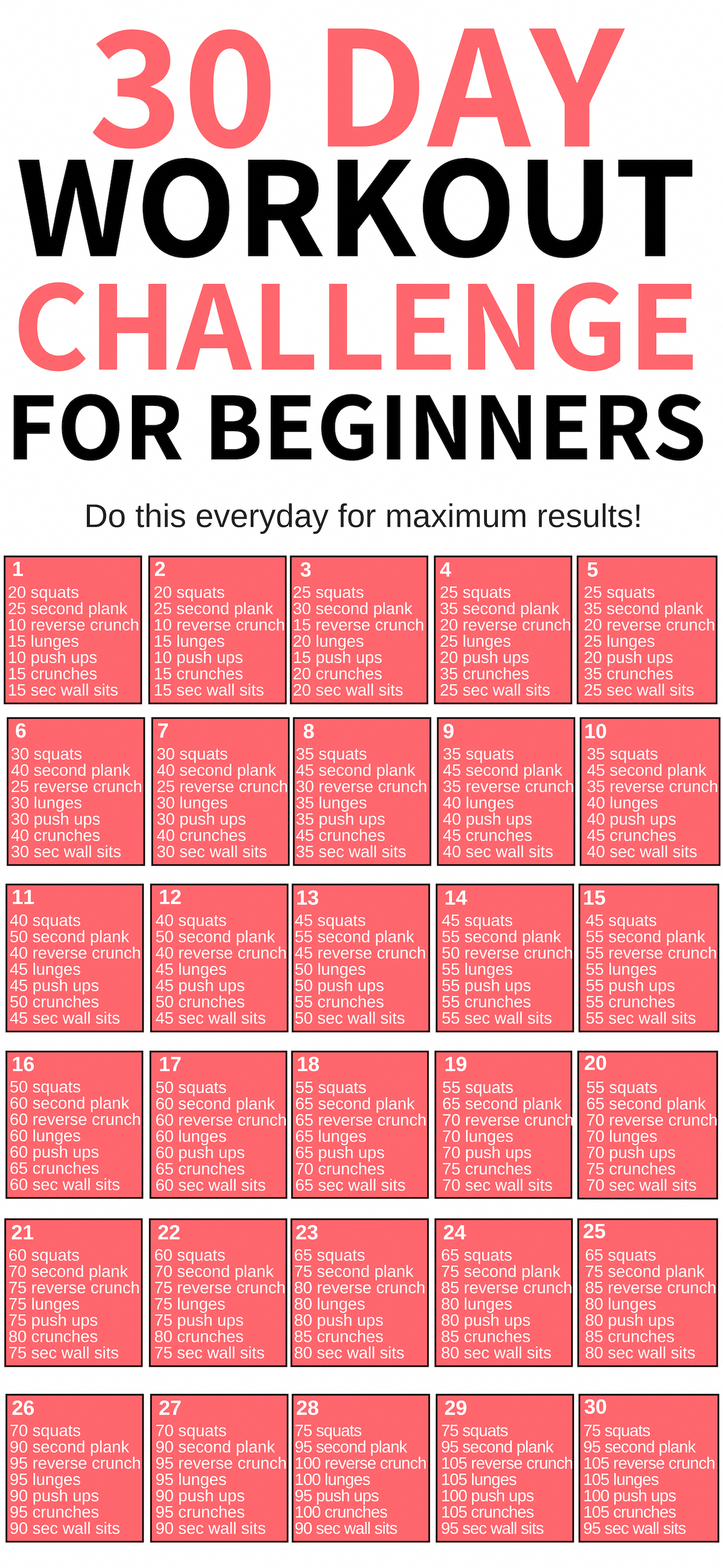 This 30 day workout challenge for beginners is THE BEST! I'm so glad I found this awesome workout ch...