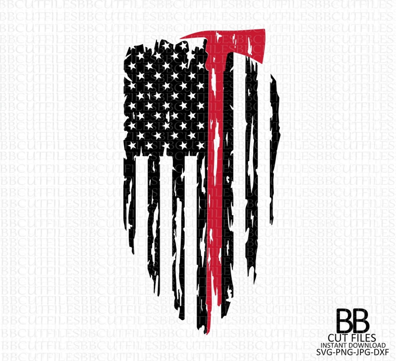 Download Distressed Firefighter Flag Svg,Fire Department Svg ...