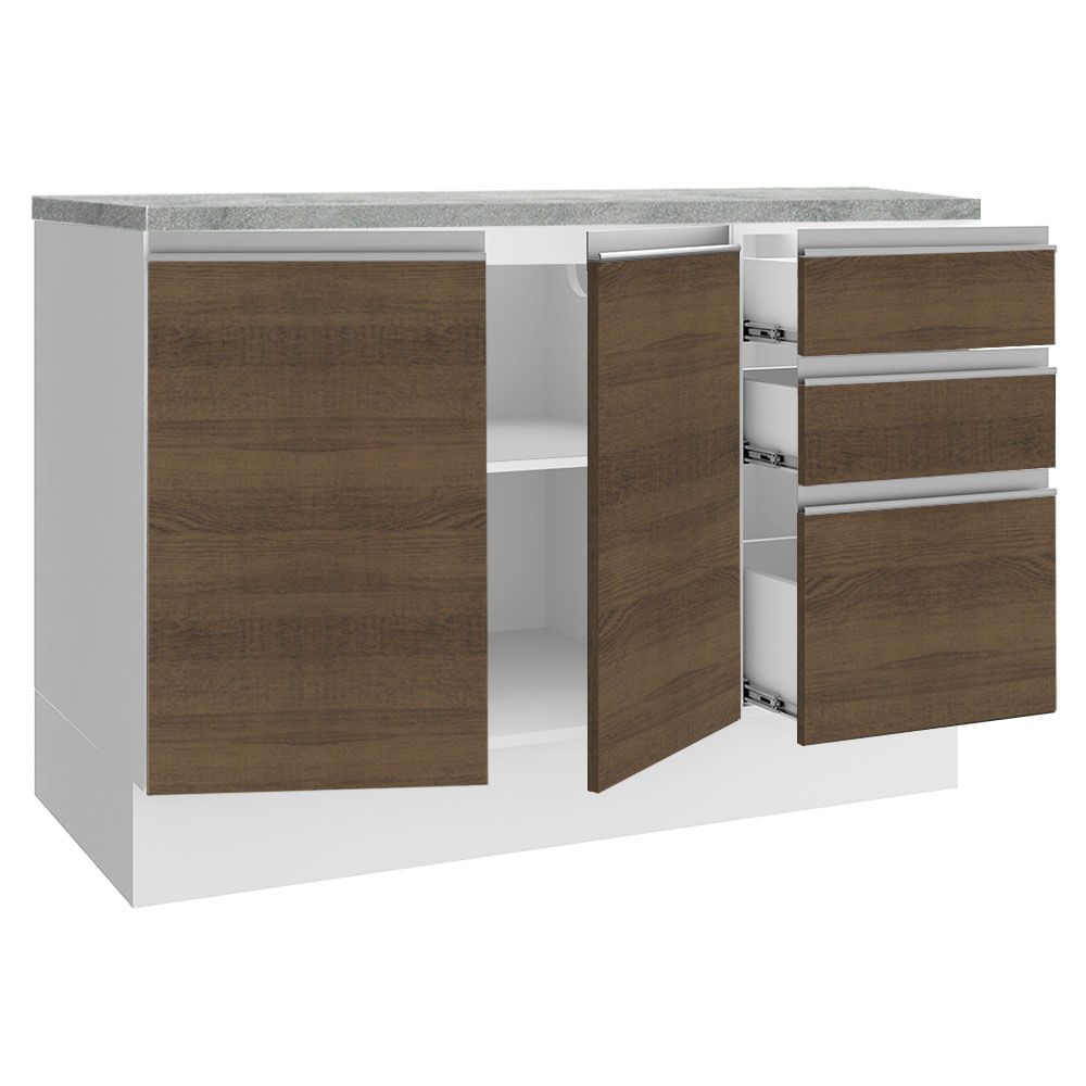 O Balcão De Pia De 120 Cm Da Linha Glamy Da Madesa É Ideal Para Quem Necessita De Espaço E Organização Na Cozinha.É Desenvolvido Com Materiais De Alta Qualidade, Como Puxadores Em Alumínio E Dobradiças Metálicas Com Amortecimento. Conta Com Duas Portas E Três Gavetas Com Corrediças Telescópicas, Sendo Uma Delas Maior. É Ideal Para Panelas, Utensílios, Louças, Talheres, Eletroportáteis E O Que Mais Você Necessitar.Um Diferencial Deste Modelo É Que Acompanha Tampo Em Mdp Em Pintura Mood, Que També Room Divider, Furniture, Home Decor, Products, Water Effect, Off White Colour, Cabinet Knobs, Doors, Kitchens