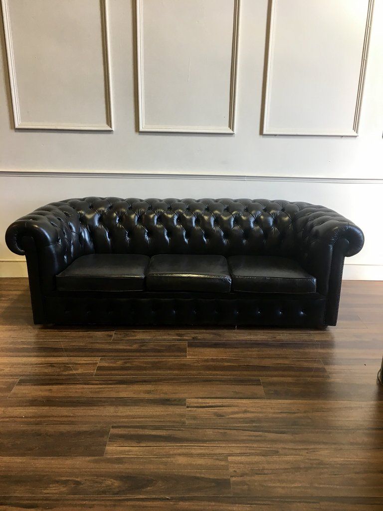 A Very Comfortable And Well Made Vintage Leather Sofa In Leather Sofa