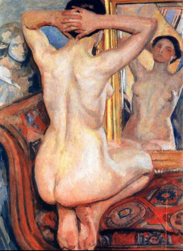 Nude before a mirror, porn sex pain pics