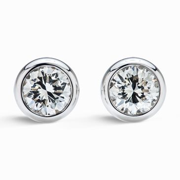 Bezel Set Diamond Studs Jewelry Pinterest Bezel Set Diamond Studs