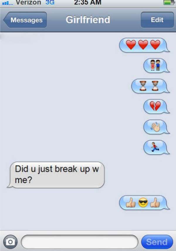 25 funny texts about breakups that are down right brutal my cute emoji texts to girlfriend