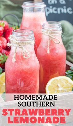 The BEST Homemade Southern Strawberry Lemonade We've Ever Had!