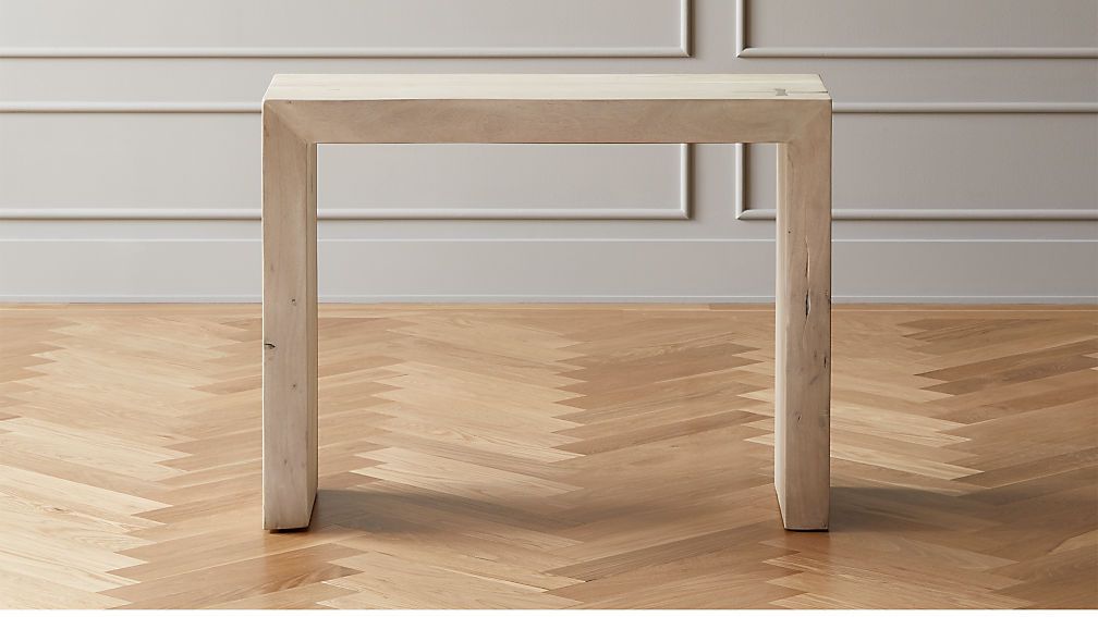 Blanche Bleached Acacia Console Table Cb2 Modern Tables White Blanche Bleached Acacia Console Table, 7 Inch Deep Side Table