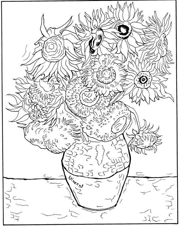 van gogh coloring page - Google Search | Art Teacher Ideas ... van gogh coloring page - Google Search | Art Teacher Ideas ...