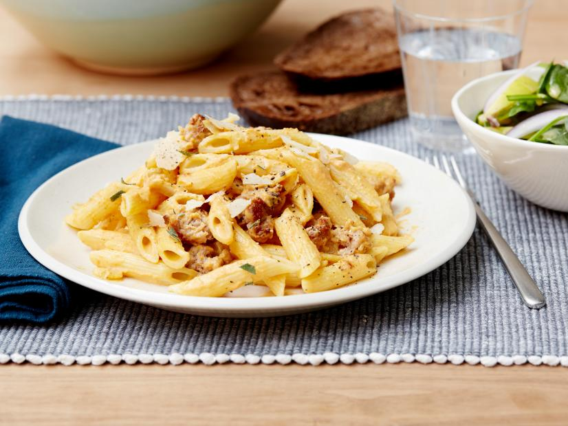Pasta with Pumpkin and Sausage Recipe Food network Pasta with Pumpkin and Sausage Recipe Food network