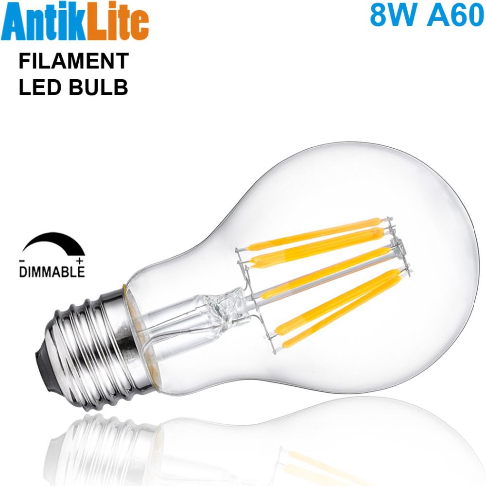 60 w esit orta vida es baz sungu kap bc b22 standart armut sekilli a60 a19 e27 e26 led filament edison ampul 8 w light bulb bulb led bulb