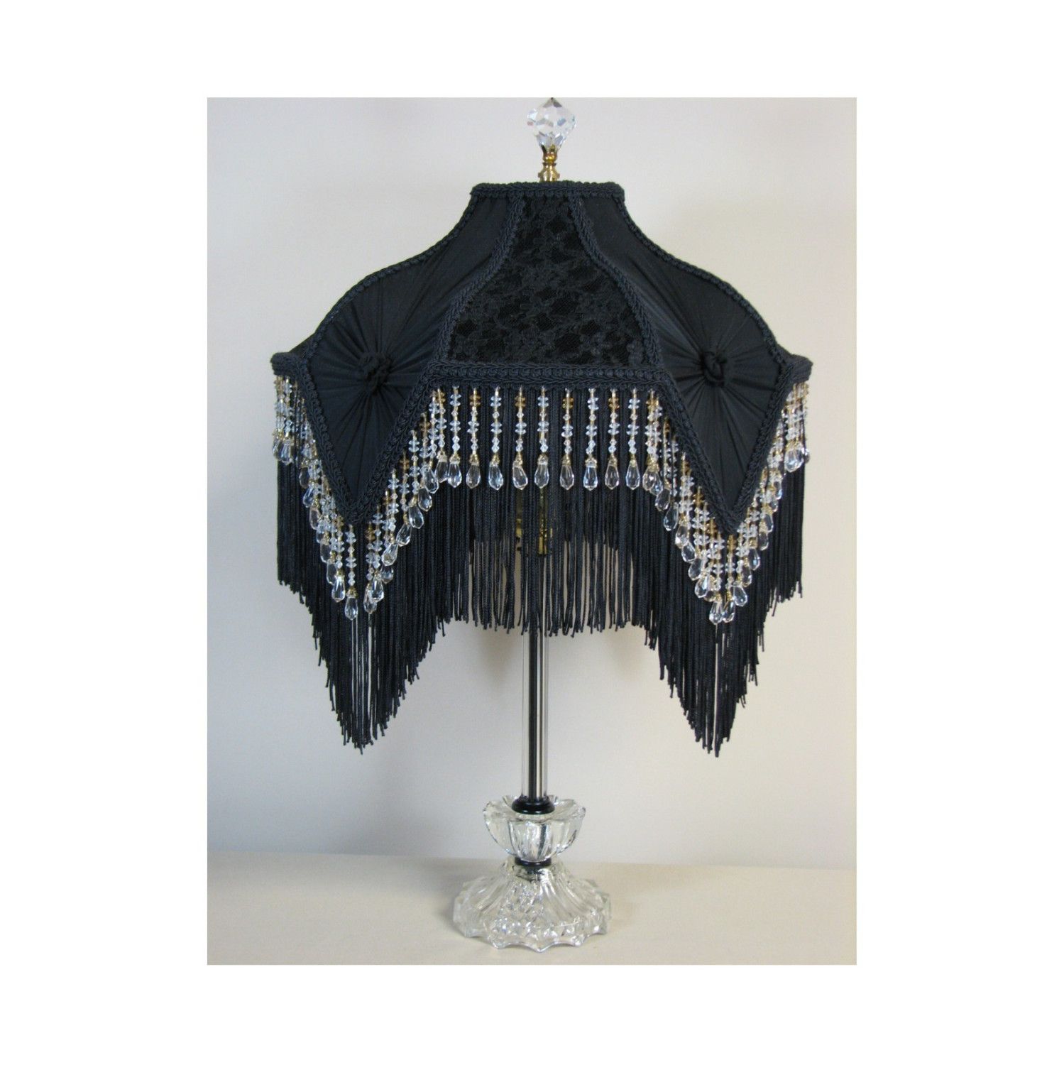 Victorian Lamp Shades on Vintage Table Lamp With Victorian Lamp