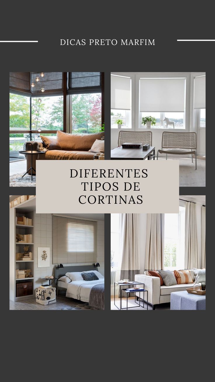 Diferentes tipos de cortinas Decorating Tips, Interior Decorating, Windows, Different Types Of