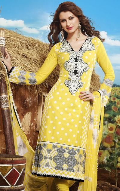 $70 Yellow Embroidery with Stone Work Cotton Pakistani Salwar Suit 24330 Salwar Kameez Online Shopping, Latest Salwar Kameez, Cotton Salwar Kameez, Salwar Suits Online, Pakistani Salwar Kameez, Churidar, Punjabi Dress, Punjabi Suits, Ethnic Suit