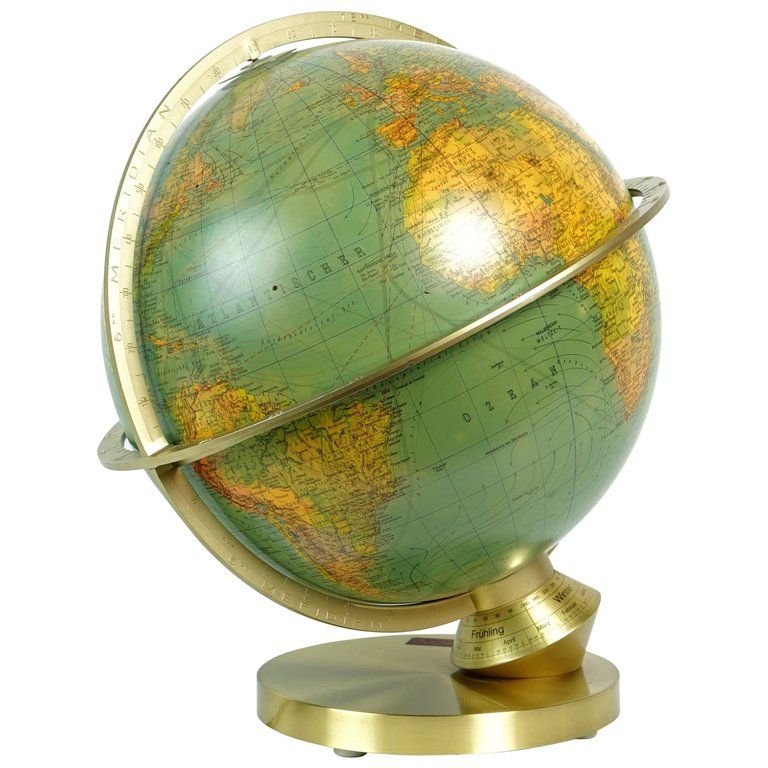 Antique Illuminated Globe Vintage 12 Inch Replogle Precision Globe Antique Glass Globe Collectible Replogle Globe Lighted Replogle Globe World Globe Lamp Globe Lamps Glass Globe
