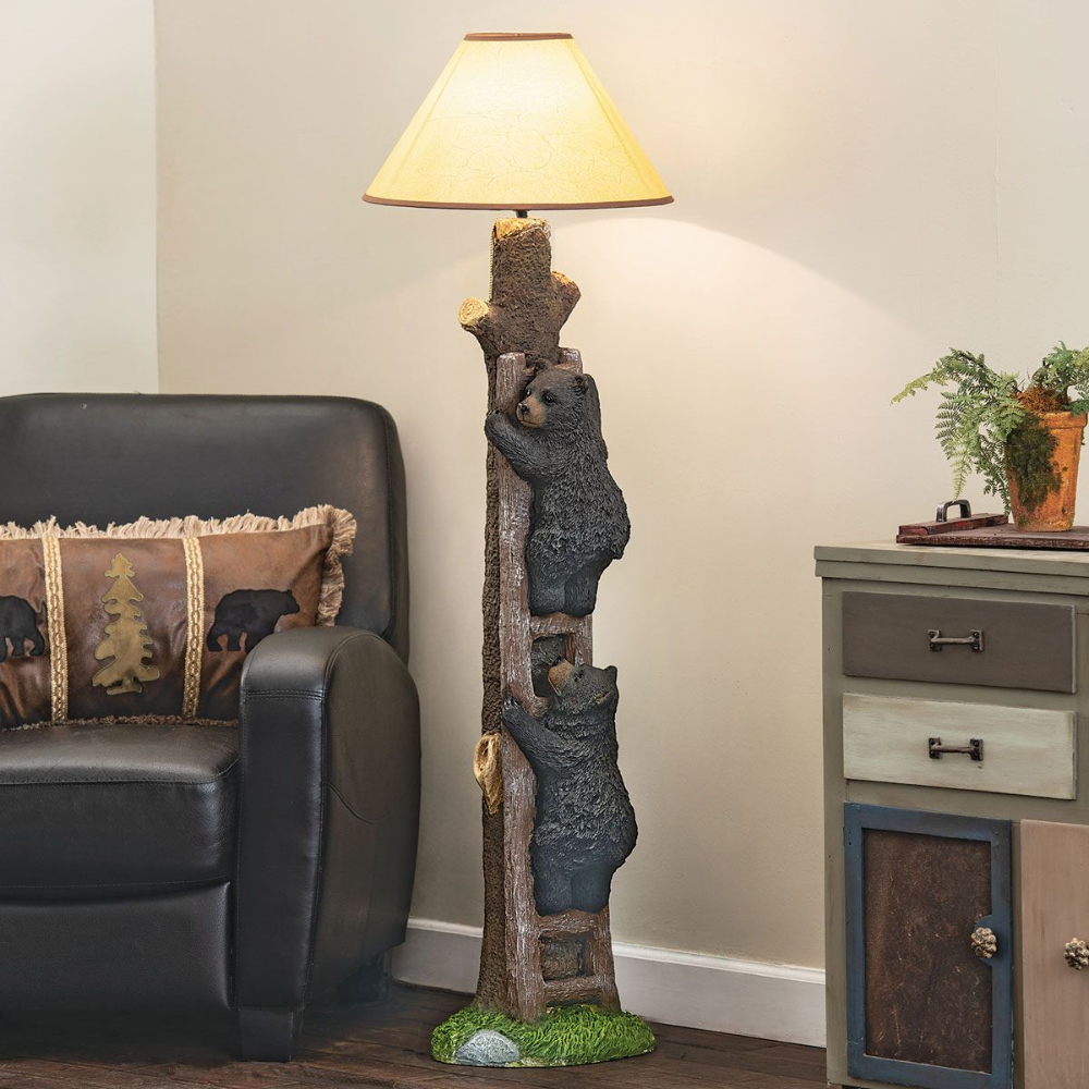 Black Bear Climb Floor Lamp Decor Black Bear Climb Floor Lamp, Climbing Bear Floor Lamp