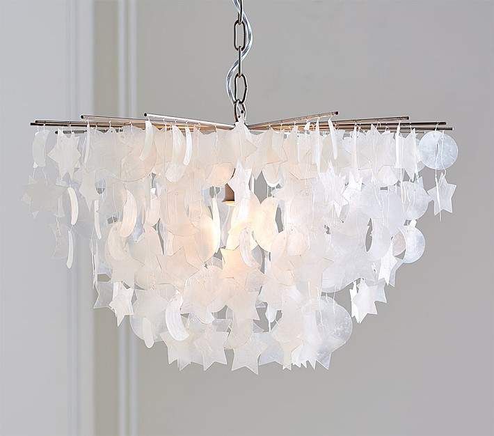 White Capiz Waterfall Chandelier by World Market White Capiz Waterfall Chandelier by World Market