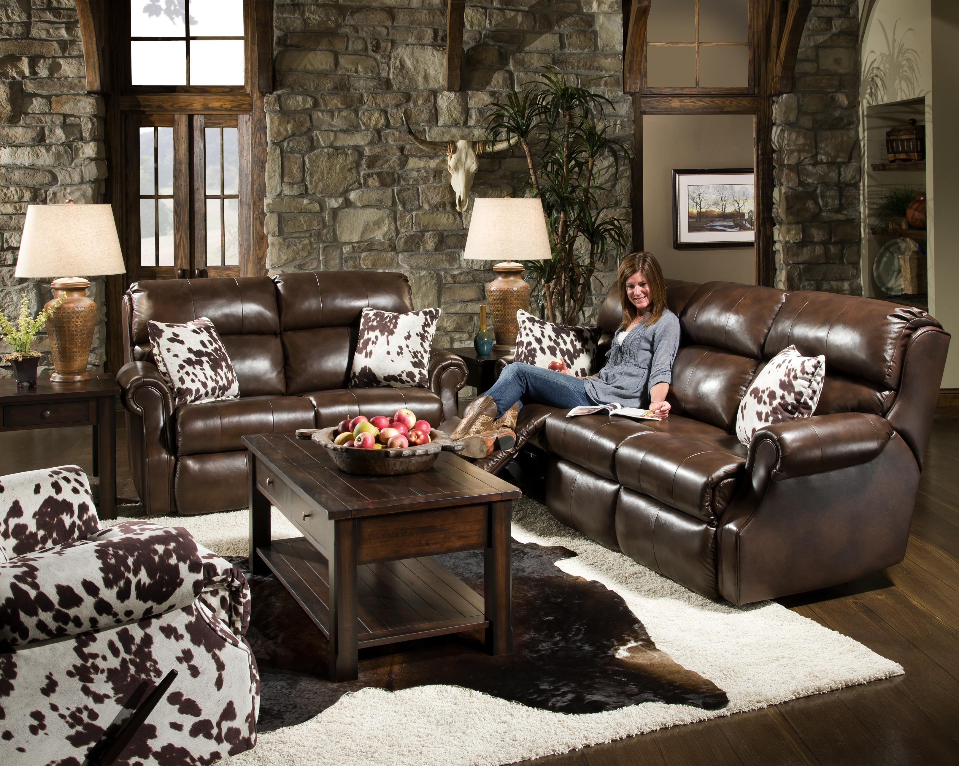Cape Town Power Double Reclining Loveseat with Traditional
