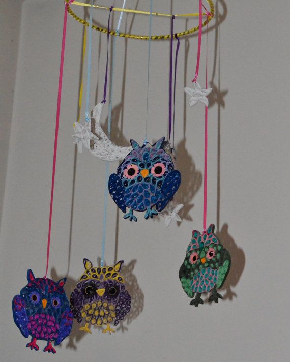 Items similar to Quilled Owl Mobile on Etsy
