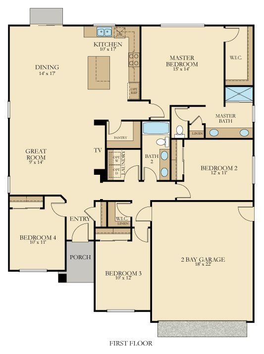 Ponderosa floor plan from Lennar's California Series in