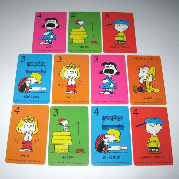 Vintage 1960s Peanuts Character Playing Cards by Hallmark Set Etsy