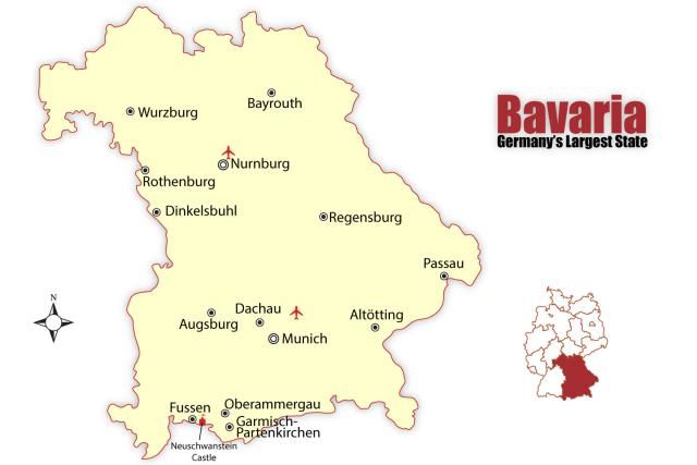 explore bavaria germanys second largest state bavaria map