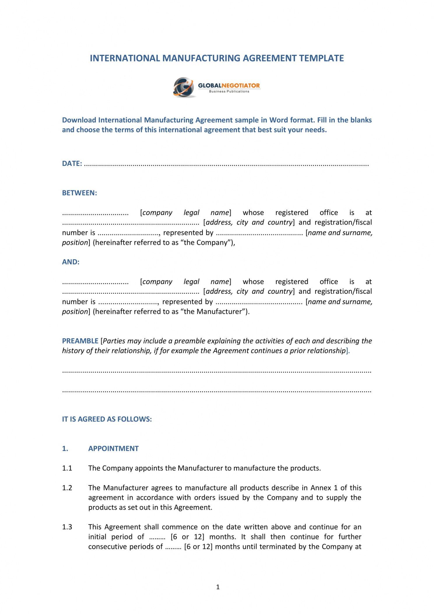 Contract Manufacturing Proposal Template | Proposal Templates, Agreement, Contract Template Contract Manufacturing Proposal Template | Proposal Templates, Agreement, Contract Template