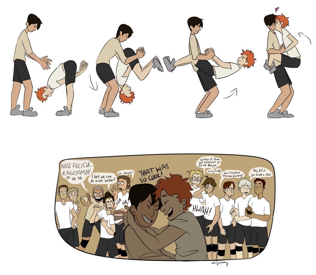 #wattpad #fanfiction The title should tell you what the books about ;) ‼️WARNING‼️ This book is bxb, if you don't like this then skip over it and go to a different book. If you do like it welcome and hope you enjoy 😉 ❗DISCLAIMER❗ All credits go to the people that have made the artworks. Haikyuu Meme, Haikyuu Ships, Haikyuu Fanart, All Out Anime, Anime Guys, Manga Anime, Kagehina Cute, Kageyama X Hinata, Volleyball Anime