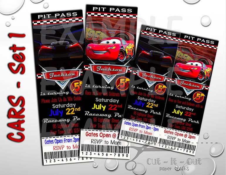 disney cars party invites
